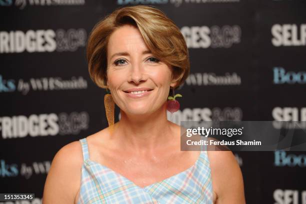 Emma Thompson Signs copies of her new book, 'The Further Tales of Peter Rabbit' at Selfridges on September 6, 2012 in London, England.