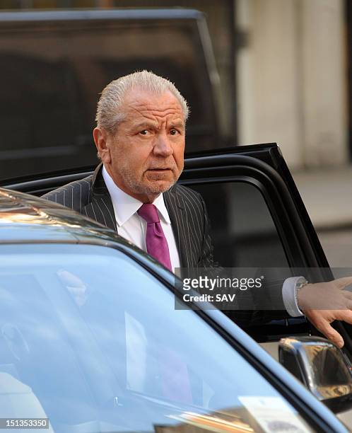 Lord Sugar pictured at Radio 1 on September 6, 2012 in London, England.
