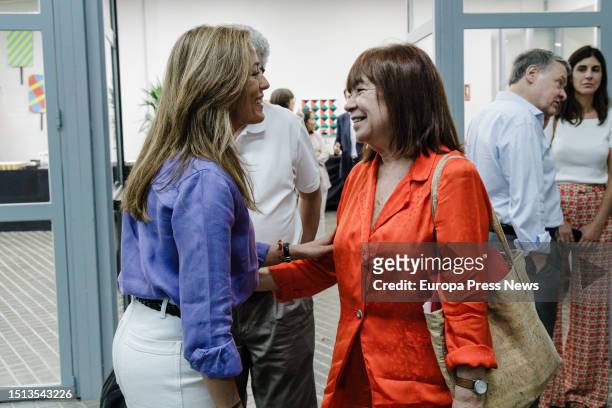 The first vice president of the Senate and president of the PSOE, Cristina Narbona , and the deputy secretary of studies of the PP, Carmen Navarro ,...