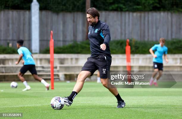 Southampton manager Russell Martin during a Southampton FC pre season training session at the Staplewood Campus on July 03, 2023 in Southampton,...