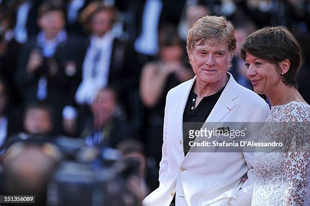 Actor/director Robert Redford and his wife Sibylle Szaggars attend "The Company You Keep" Premiere at the 69th Venice Film Festivalon September 6,...