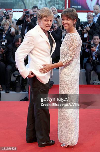 Actor/Director Robert Redford and his wife Sibylle Szaggars attend 'The Company You Keep' Premiere at the 69th Venice Film Festival at the Palazzo...