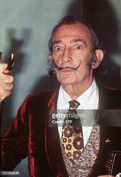 Portrait of Spanish artist Salvador Dali taken January 1972 in Paris. One of his best-known paintings is "The Persistence of the Memory". AFP PHOTO