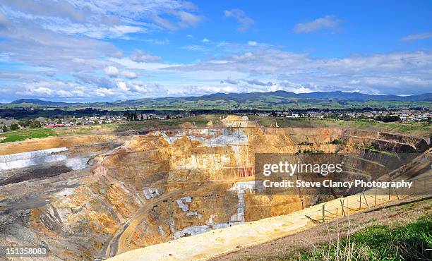 waihi gold mine - martha mine stock pictures, royalty-free photos & images