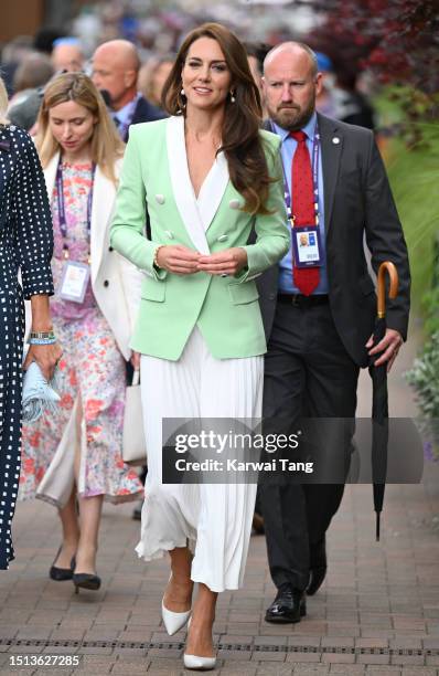 Catherine, Princess of Wales attends day two of the Wimbledon Tennis Championships at the All England Lawn Tennis and Croquet Club on July 04, 2023...