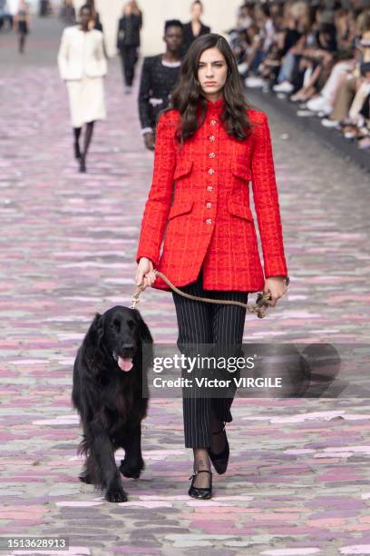 Model walks the runway during the Chanel Haute Couture Fall Winter 2023-2024 fashion show as part of the Paris Haute Couture Fashion Week on July 4,...