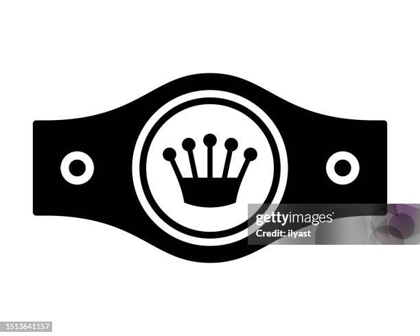 martial arts black line & fill vector icon - kickboxing stock illustrations