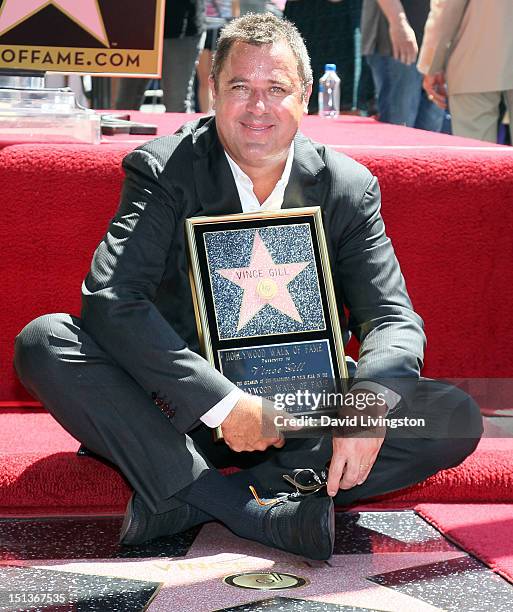 Recording artist Vince Gill attends his being honored with a Star on the Hollywood Walk of Fame on September 6, 2012 in Hollywood, California.