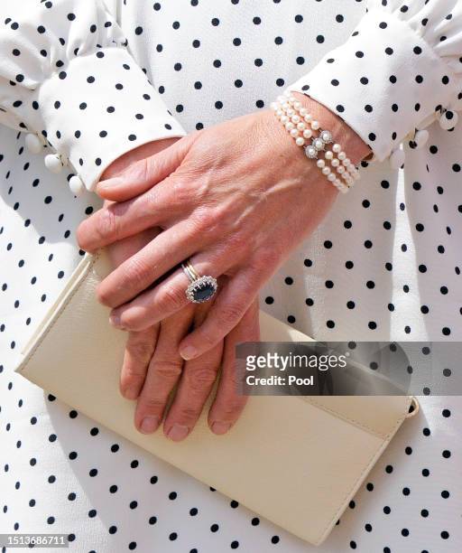 Catherine, Princess of Wales attends The Order of The Garter service at St George's Chapel, Windsor Castle on June 19, 2023 in Windsor, England. The...