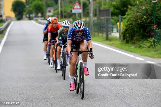 Chloe Dygert of The United States and Team Canyon//SRAM Racing competes during the 34th Giro d'Italia Donne 2023, Stage 5 a 105.6km stage from...