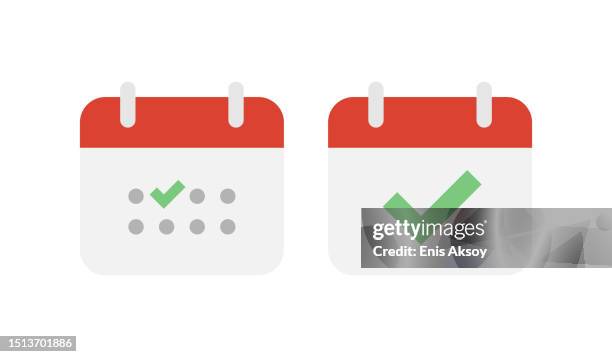 appointment - tick illustration stock illustrations