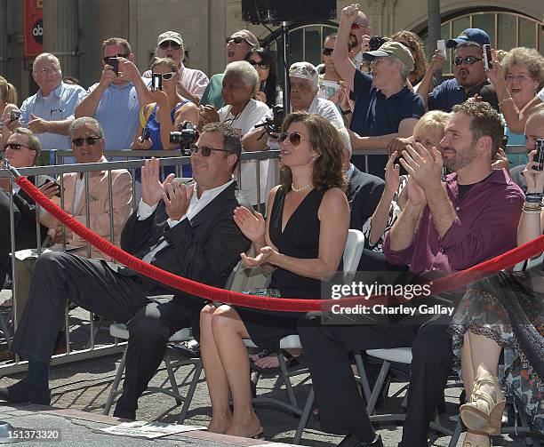 Recording artist Vince Gill and wife recording artist Amy Grant attend Vince Gill being honored with a Star on the Hollywood Walk of Fame on...