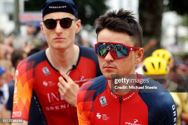 Tom Pidcock of United Kingdom and Team INEOS Grenadiers prior to the stage four of the 110th Tour de France 2023 a 181.8km stage from Dax to Nogaro /...