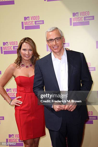 Television personality Dr. Drew Pinsky and his wife Susan Pinsky arrive at the 2012 MTV Video Music Awards at Staples Center on September 6, 2012 in...