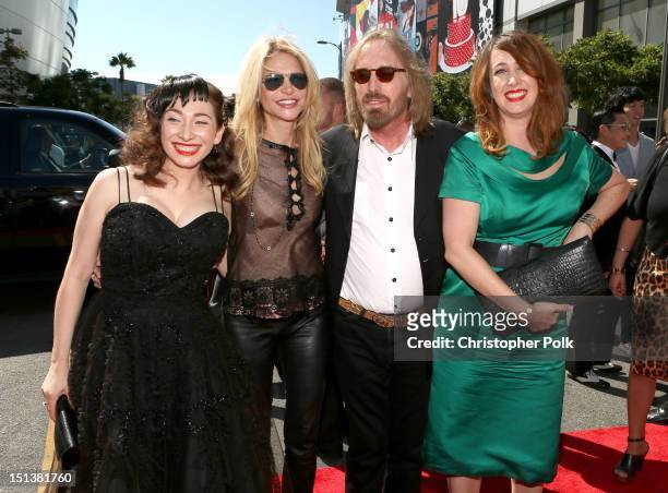 Musician Regina Spektor, Dana York, musician Tom Petty and Adria Petty arrive at the 2012 MTV Video Music Awards at Staples Center on September 6,...