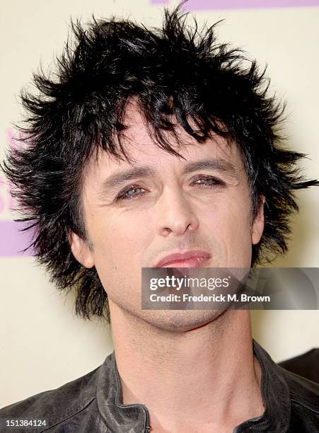 Musician Billie Joe Armstrong of Green Day arrives at the 2012 MTV Video Music Awards at Staples Center on September 6, 2012 in Los Angeles,...