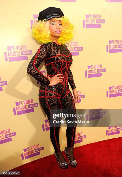 Nicki Minaj arrives at the 2012 MTV Video Music Awards at Staples Center on September 6, 2012 in Los Angeles, California.