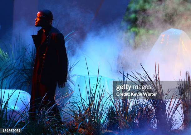 Singer Frank Ocean performs onstage during the 2012 MTV Video Music Awards at Staples Center on September 6, 2012 in Los Angeles, California.