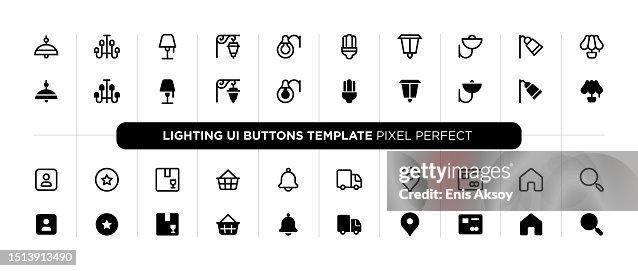 Example Button Click Light Lighting User Interface Buttons Template High-Res Vector Graphic ...