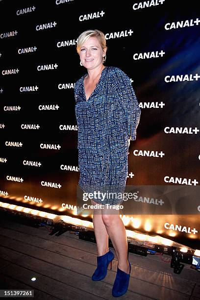 Anne-Elisabeth Lemoine attends the Canal + New Season Celebration Party on September 6, 2012 in Paris, France.