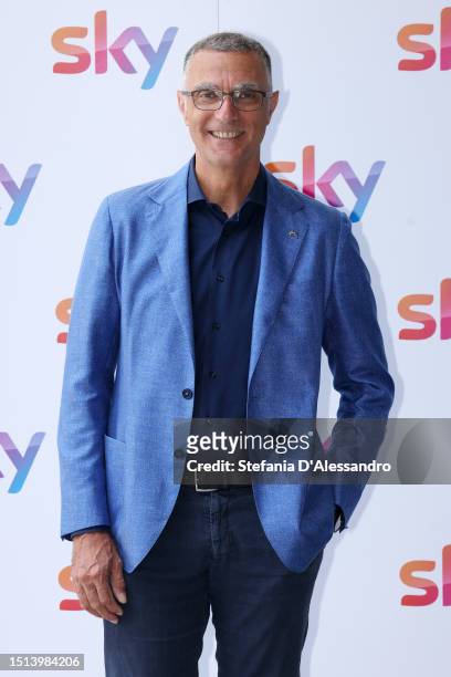 Giuseppe Bergomi attends the photocall for the presentation of the Sky new projects on Entertainment, Cinema, Sport And News on July 04, 2023 in...