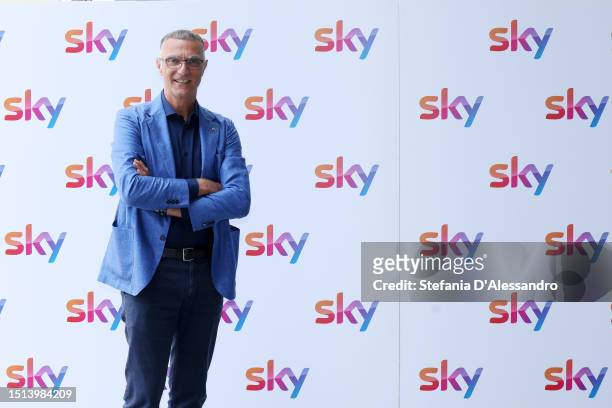 Giuseppe Bergomi attends the photocall for the presentation of the Sky new projects on Entertainment, Cinema, Sport And News on July 04, 2023 in...