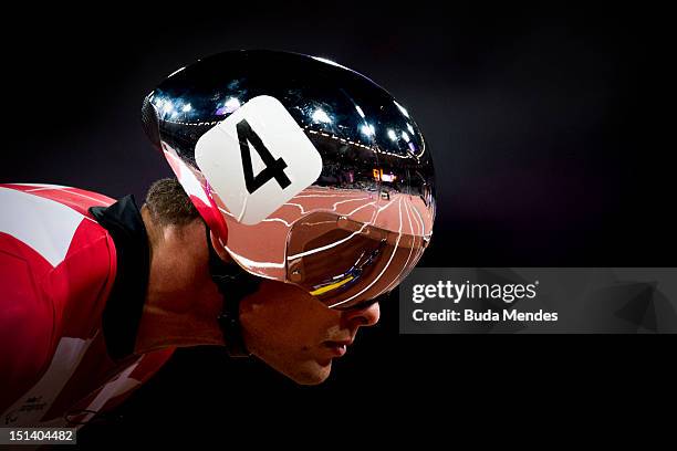 Marcel Hug of Switzerland competes in the Men's 400m T54 heats on day 7 of the London 2012 Paralympic Games at Olympic Stadium on September 5, 2012...