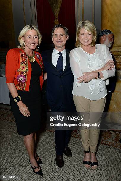 Susan Nagrino, Jason Binn and Martha Stewart attend the DuJour Magazine Launch Party Hosted by Jason Binn, Christy Turlington Burns and Bruce Weber...