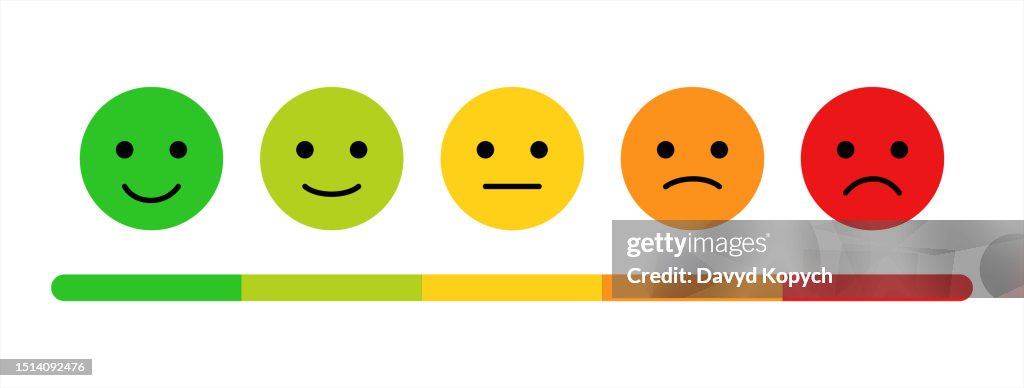 Smiling Rating Scale Smiley Rating Scale Smiley Level Survey Feedback Rating Level Vector 10 ...