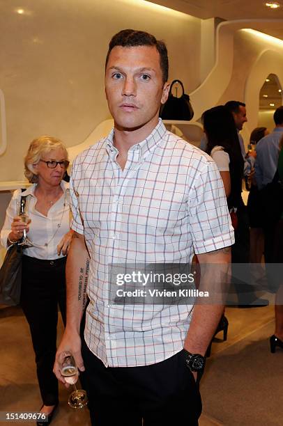 Ice hockey player Sean Avery attends Stuart Weitzman Hosts Fashion's Night Out with Special Guest Appearance by Petra Nemcova at Stuart Weitzman...