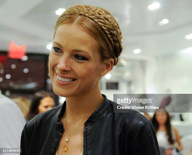 Model Petra Nemcova attends Stuart Weitzman Hosts Fashion's Night Out with Special Guest Appearance by Petra Nemcova at Stuart Weitzman Boutique on...
