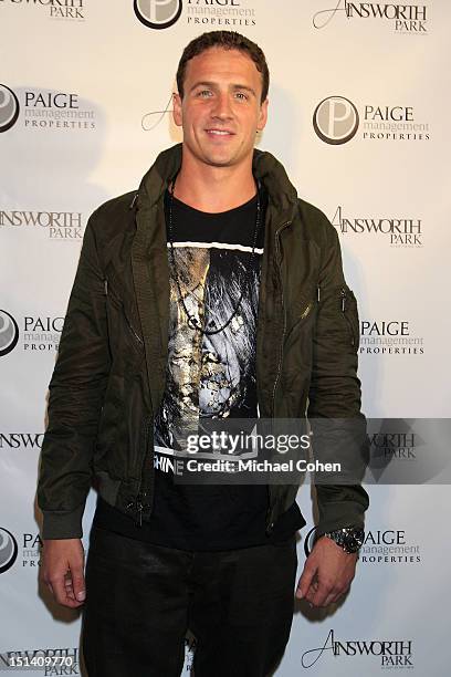 Ryan Lochte at a photocall during Ryan Lochte Hosts "Guys Fashions Night Out" Presented By Ainsworth Park and Windsor Custom on September 6, 2012 in...