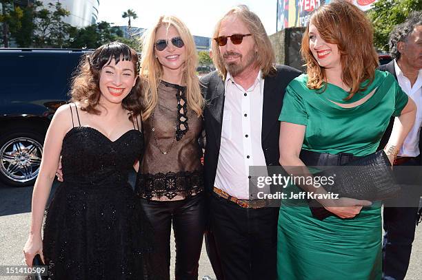 Musician Regina Spektor, Dana York, musician Tom Petty and Adria Petty arrive at the 2012 MTV Video Music Awards at Staples Center on September 6,...