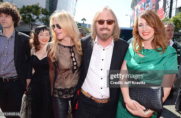 Musician Regina Spektor, Dana York, musician Tom Petty and Adria Petty arrive at the 2012 MTV Video Music Awards at Staples Center on September 6,...