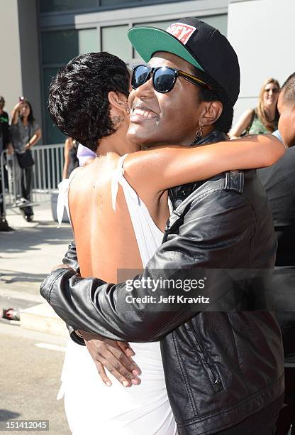 Singer Rihanna and A$ap Rocky arrive at the 2012 MTV Video Music Awards at Staples Center on September 6, 2012 in Los Angeles, California.