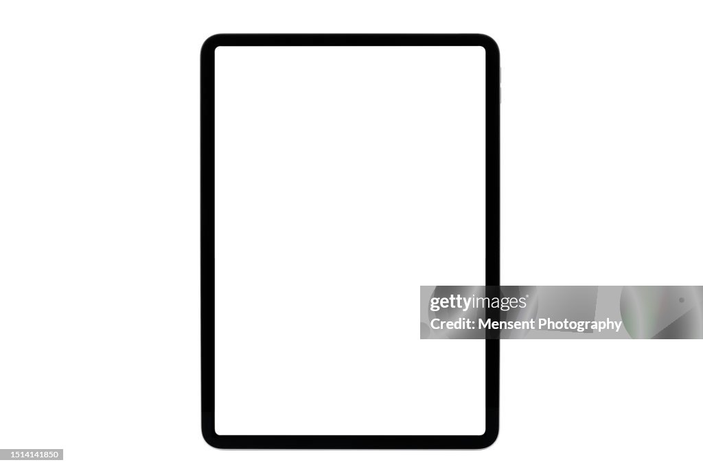 New Digital Tablet Mockup in White Screen Isolated on White Background