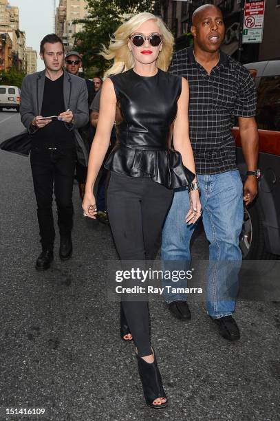 Singer Gwen Stefani leaves the Electric Lady Studio on September 6, 2012 in New York City.