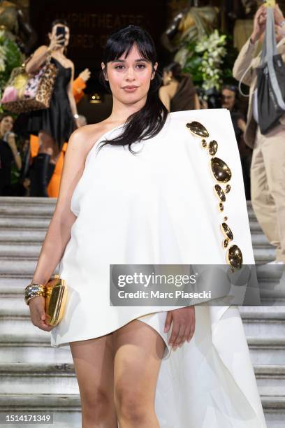 Camila Cabello attends the Stéphane Rolland Haute Couture Fall/Winter 2023/2024 show as part of Paris Fashion Week at Opera Garnier on July 04, 2023...