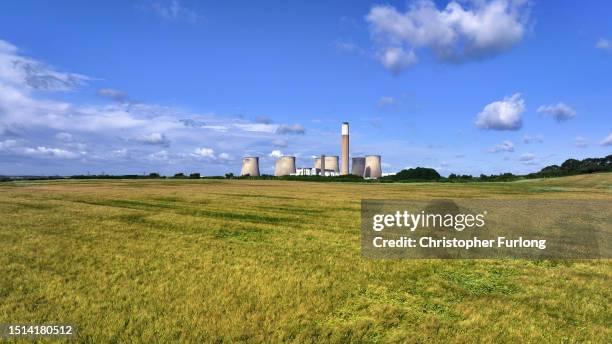 An aerial view of the Ratcliffe Power Station on July 04, 2023 in Nottingham, England. Ratcliffe power station, operated by Uniper, is one of the...