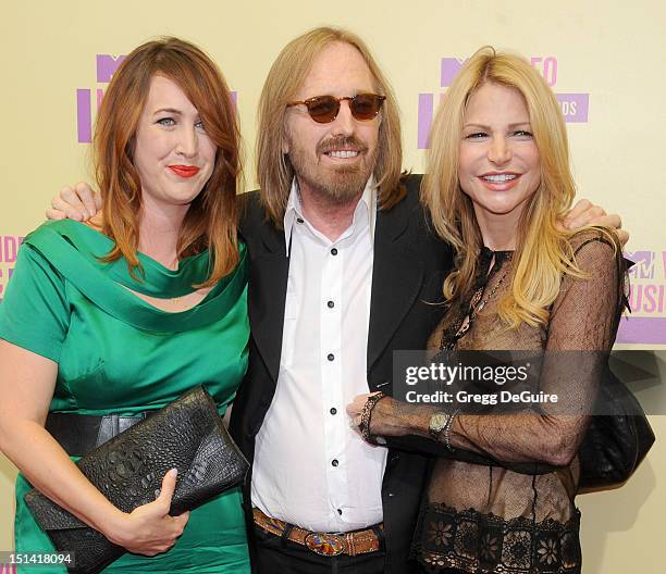 Musician Tom Petty , daughter Adria Petty and wife Dana Petty arrive at 2012 MTV Video Awards at Staples Center on September 6, 2012 in Los Angeles,...