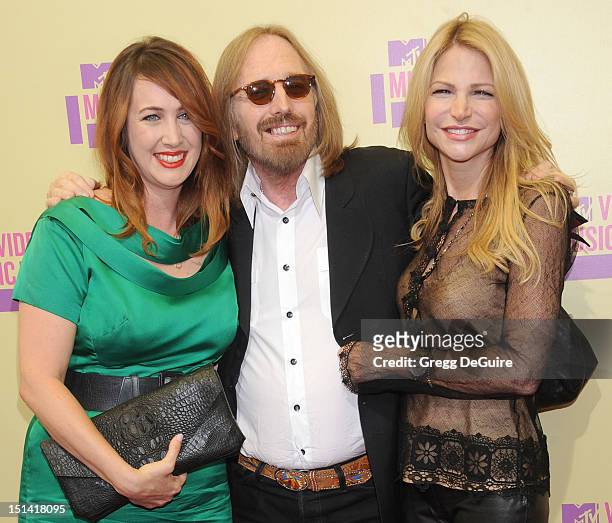 Musician Tom Petty , daughter Adria Petty and wife Dana Petty arrive at 2012 MTV Video Awards at Staples Center on September 6, 2012 in Los Angeles,...