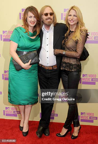 Musician Tom Petty , daughter Adria Petty and wife Dana Petty arrive at 2012 MTV Video Awards at Staples Center on September 6, 2012 in Los Angeles,...