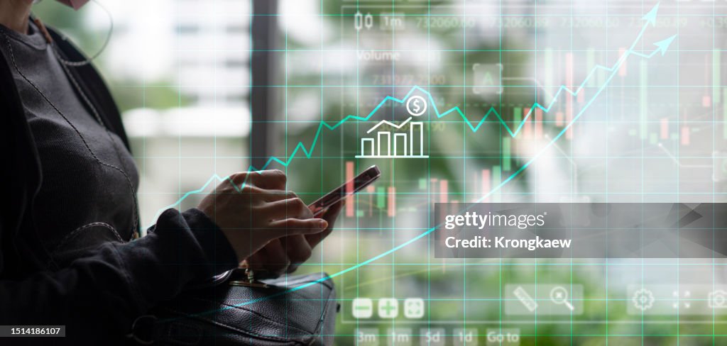 Interactive Graphs and Charts Portraying Financial Success