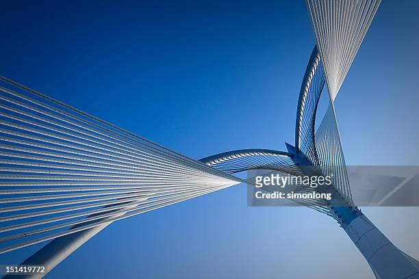 bridge - steel cable stock pictures, royalty-free photos & images