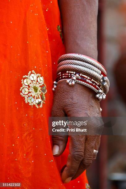 antique silver bangles - priti bhatt stock-fotos und bilder