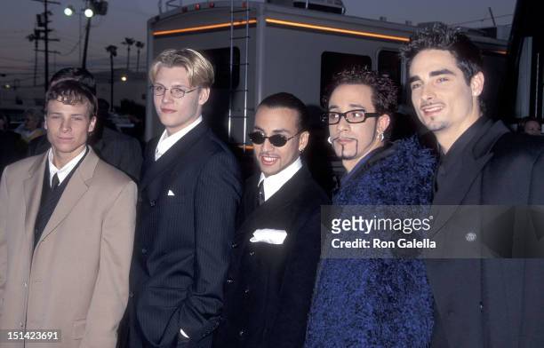Pop group Backstreet Boys: Brian Littrell, Nick Carter, Howie Dorough, A.J. McLean and Kevin Richardson attend the 26th Annual American Music Awards...