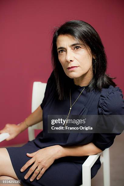 Film director Hiam Abbass from the film 'Inheritance' poses during the 69th Venice Film Festival at the Venice Days on September 5, 2012 in Venice,...