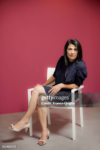 Film director Hiam Abbass from the film 'Inheritance' poses during the 69th Venice Film Festival at the Venice Days on September 5, 2012 in Venice,...