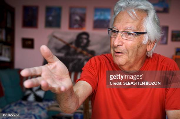 Former mayor of the eastern city of Lutterbach, Roger Winterhalter answers journalist questions at his home on July 13, 2012 in Mulhouse. In a book...
