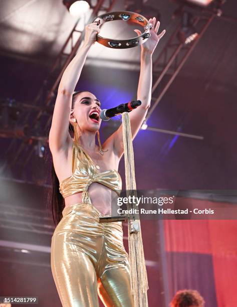 Liraz performs on day 3 of Roskilde Festival 2023 at on June 30, 2023 in Roskilde, Denmark.